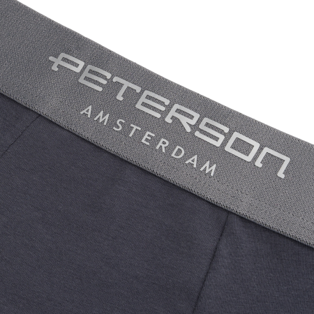 Set boxeri bărbați L, 3 perechi, chiloți din bumbac, negru - gri, Peterson PTR-PTN MY-3-B01L-BL-DG [7]
