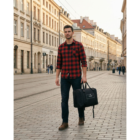 Rucsac de călătorie cu funcție de geantă, fabricat din poliester, negru - Peterson PTR-PTN MP5-04-7540-BLAC [11]