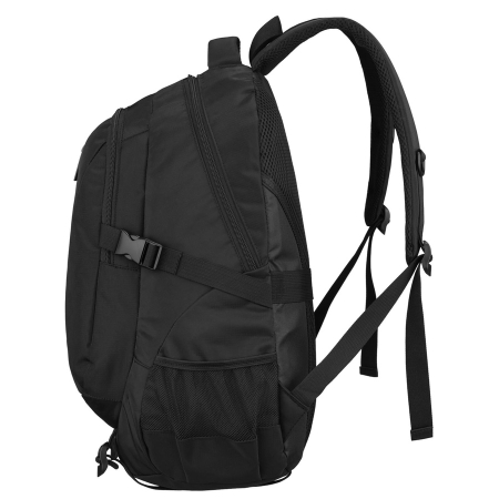 Rucsac spațios din poliester negru, cu compartiment pentru laptop și retractor - Peterson [3]