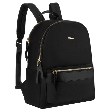 Import - Rucsac urban pentru femei, din poliester negru, cu bretele reglabile - Peterson PTR-PTN JN-11-0146 BLACK
