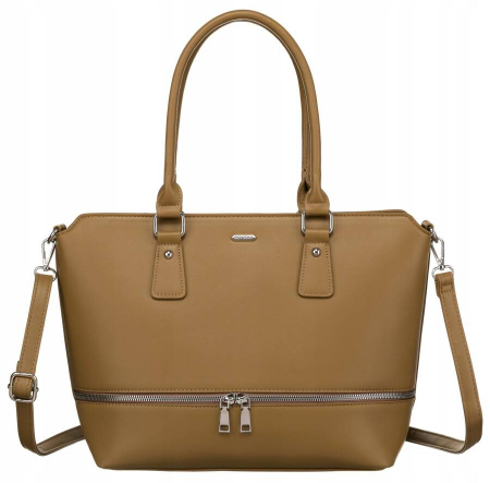 Geanta shopper de dama eleganta din piele ecologica cu curea detasabila - Rovicky PTR-R-072-04-0379 BE [1]