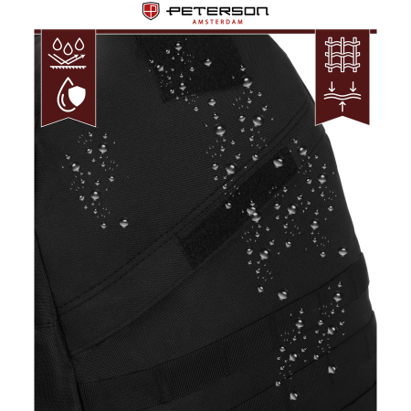 Rucsac militar negru cu bretele reglabile, trei compartimente - Peterson PTR-PTN BL003-8069 BLACK [21]
