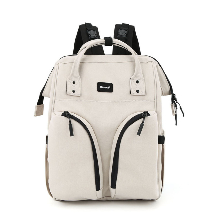 Import - Rucsac de damă spațios și practic, confecționat din poliester ecru - Himawari PTR-1208-03
