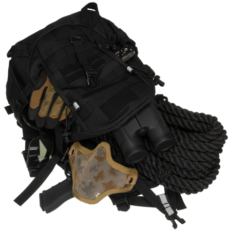 Rucsac militar sport negru cu bretele reglabile - Peterson PTR-PTN BL075-8076 BLACK [10]