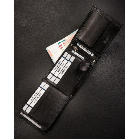 Portofel din piele naturala pentru barbati Ronaldo PTR-RM-02-BDF-BL BLACK [6]