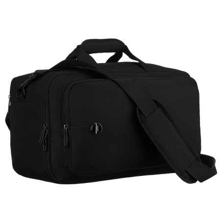 Rucsac de călătorie negru cu închidere cu fermoar, perfect pentru bagajul de mână - Peterson PTR-PTN WRONA-9638 BLACK [16]