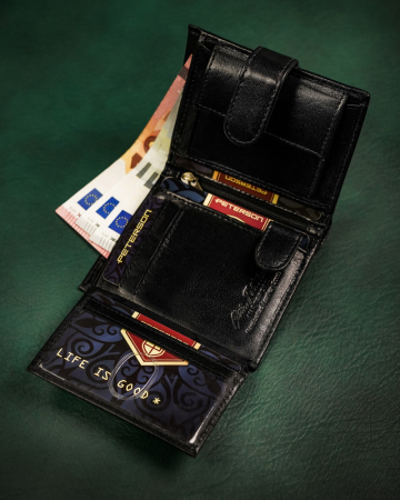 Portofel barbati din piele naturala Peterson PTN 363Z 2-1-1 BL [5]