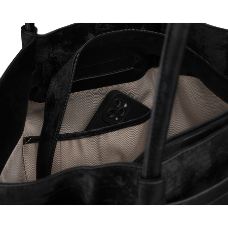 Geantă mare de damă, neagră, din piele ecologică - Peterson PTR-PTN TOR-ALE-25 BLACK [5]