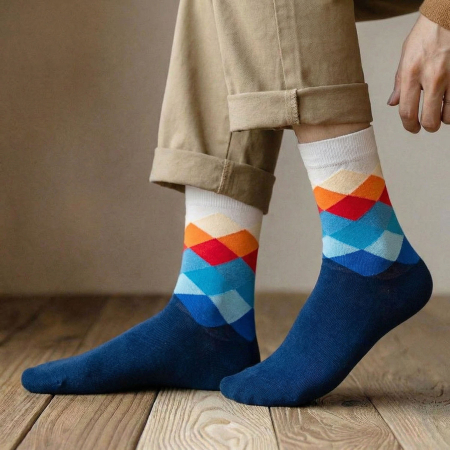 Set de 5 perechi de șosete bărbătești, mărimea 40-45, din bumbac și poliester - Peterson PTR-PTN SML-S5-40-45-RO2 [40]