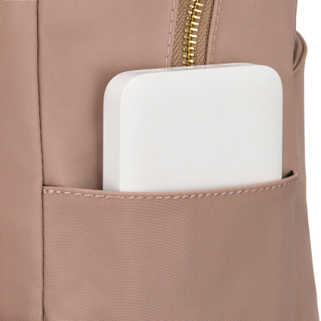 Rucsac mic de damă din nailon și piele ecologică roz - Peterson PTR-PTN JN-17-0436 PINK [18]