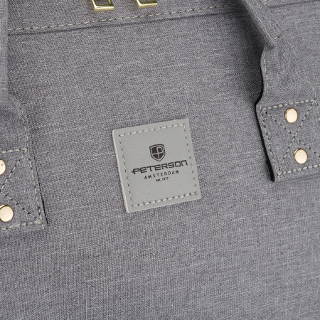 Rucsac gri pentru femei din poliester cu fermoar sigur - Peterson PTR-PTN ALFA GRAY [5]