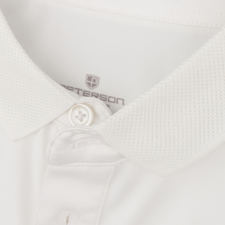 Tricou polo alb bărbătesc, croială regulată, mărimi de la M la XL - Peterson [6]
