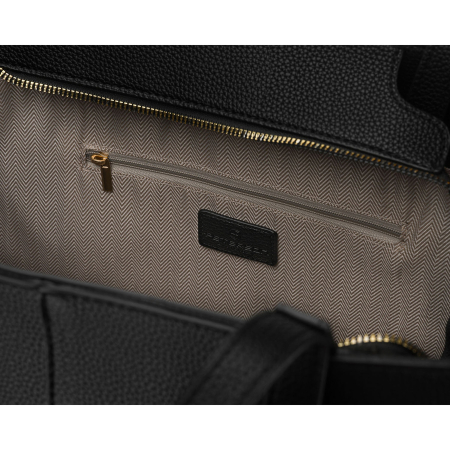 Geantă de damă neagră tip shopper din piele ecologică cu husă practică inclusă - Peterson PTR-PTN TOR-ALE-26 BLACK [7]