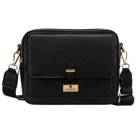 Geantă de damă neagră, urbană, din piele ecologică - Peterson PTN TOR-ALE-21 BLACK [3]