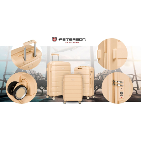 Set de valize bej din polipropilenă cu mânere extensibile - Peterson PTR-PTN HPP-01-SET3-1839 [3]