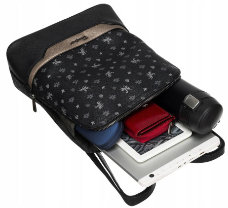 Rucsac elegant de dama din piele ecologica - David Jones 6866-2 BL [6]