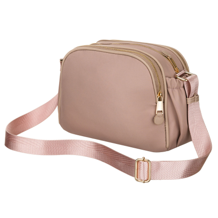 Geantă de damă din nylon roz cu fermoar și clemă magnetică - Peterson PTR-PTN JN-15-0351 PINK [6]