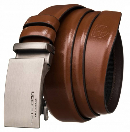  Belts - Curea pentru barbati din piele naturala Peterson PTR-PTN A005-85 BRO