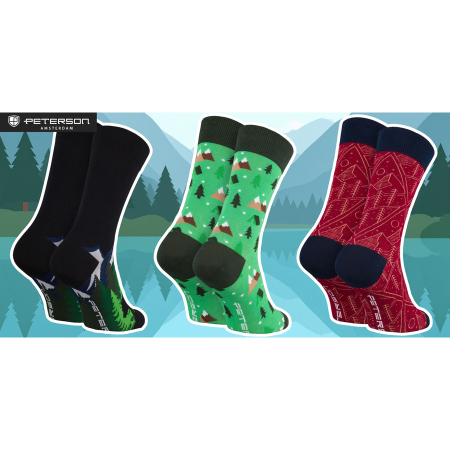 Set de șosete bărbătești cu modele outdoor în mărimile 38-44 - Peterson PTR-PTN SML-S3W-EX-38-44 [20]
