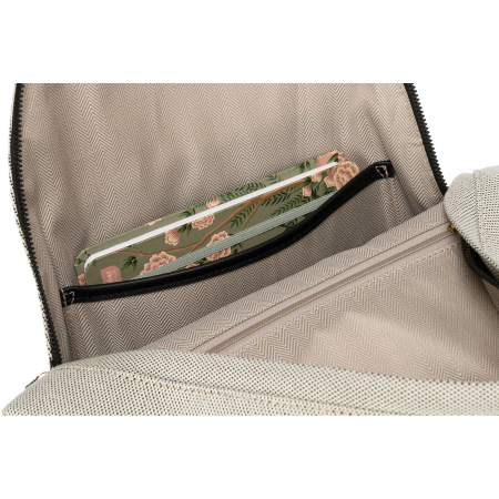 Rucsac mare, urban, pentru femei, de culoare bej, din pânză Peterson PTR-PTN CAN-05 NAT-BLACK [7]