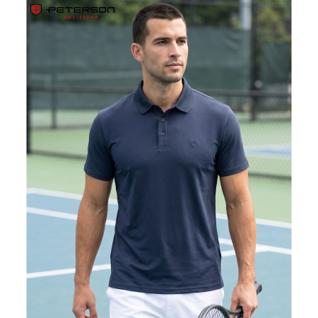 Tricou polo albastru pentru bărbați, mărimi de la M la XL - Peterson [1]