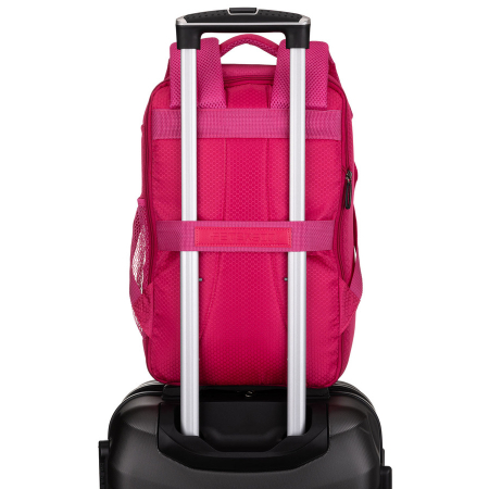 Rucsac de călătorie roz din poliester cu , curea pentru valiză - Peterson PTR-PTN BOCIAN-6439 PINK [5]