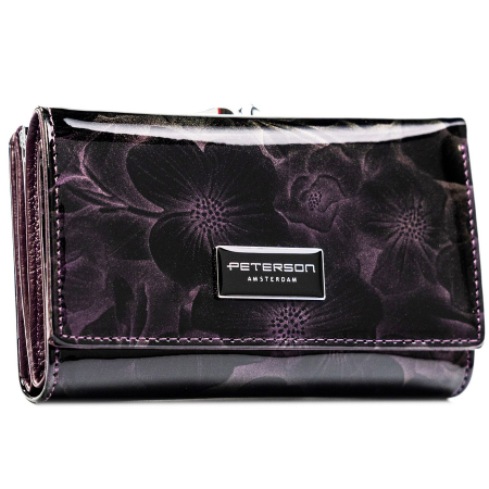 Portofele Dama - Portofel dama din piele naturala Peterson PTR-PTN PS108-FDS PURPLE