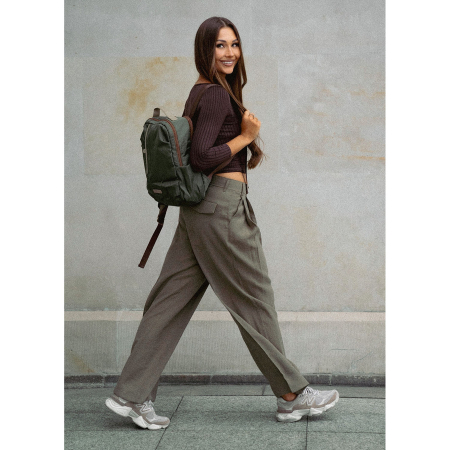 Rucsac verde de damă cu bretele reglabile și închidere cu fermoar - Peterson PTR-PTN JN-09-0078 GREEN [4]