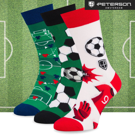 Set de șosete bărbătești cu motiv de fotbal, mărimile 38-44 - Peterson PTR-PTN SML-S3W-FB-38-44 [7]