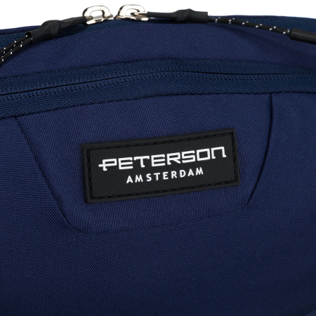 Geantă sport tip borseta din poliester bleumarin cu închidere cu fermoar - Peterson PTR-PTN SWY-01-8443 NAVY [10]