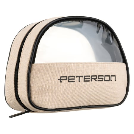  Cosmetic & Toiletry Bags - Geantă cosmetică din material sintetic bej și negru cu panou transparent - Peterson PTR-PTN KOS-DA-17-3507 B