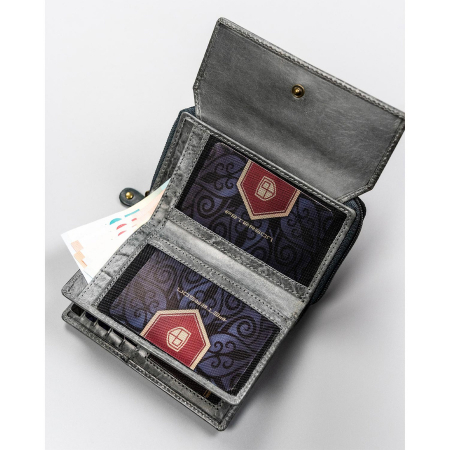 Portofel dama din piele naturala Peterson PTR-PTN WD3-VLCN-4512 BL [6]
