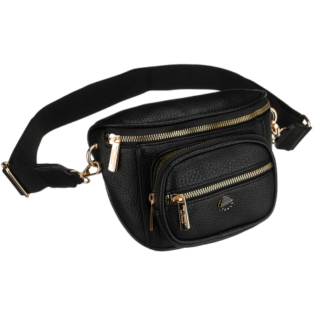 Accesorii Dama - Geantă elegantă de damă din piele ecologică de culoare neagră - Peterson PTR-PTN MIS-08-2041 BLAC
