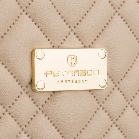 Geantă cosmetică bej cu un singur compartiment, din material sintetic și închidere cu fermoar - Peterson PTR-PTN KOS-DA-11-3224 B [5]