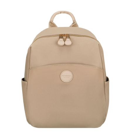Rucsac bej pentru femei din nailon și piele ecologică cu fermoar - Peterson PTR-PTN JN-17-0405 BEIGE [3]