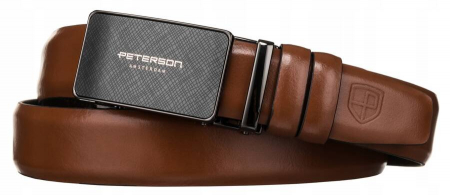 Curea bărbătească din piele naturala cu cataramă automată - Peterson PTR-PTN A001-85 BRO [1]