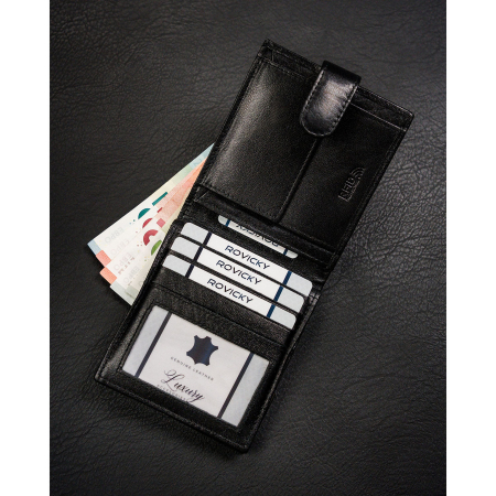 Portofel din piele naturala pentru barbati Ronaldo PTR-RM-01L-BDF-BL BLACK [5]