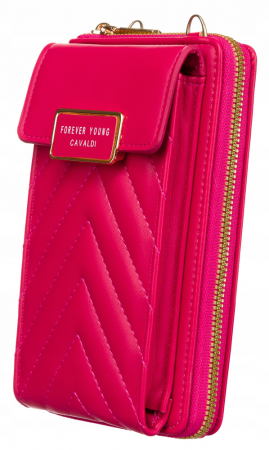 Mini geanta-portofel de dama din piele ecologica - 4U Cavaldi PTR-M-10-1200 MAGENTA [2]