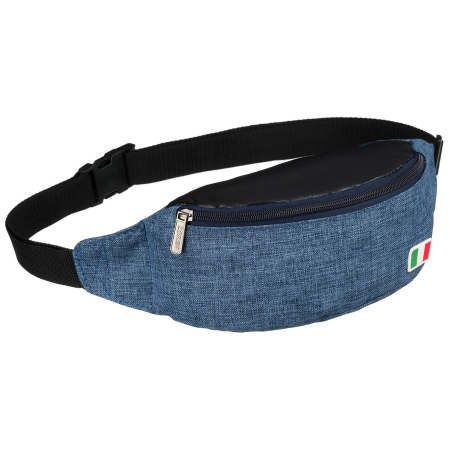 Accesorii Barbati - Borseta albastră atârnată de o curea reglabilă și închisă cu fermoar PTR-WB05I-6989 NAVY