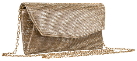  Handbags, Wallets & Cases  - Geantă clutch de damă elegantă cu zirconi - Peterson PTR-PTN XS102-8726 GOLD