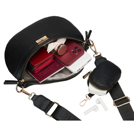 Geantă de damă din piele ecologică de culoare neagră - Peterson PTR-PTN MIS-17-5409-BLAC [11]