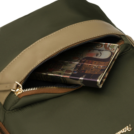 Rucsac verde, urban, pentru femei, din poliester, cu fermoare - Peterson PTR-PTN JN-11-0177 GREEN [16]