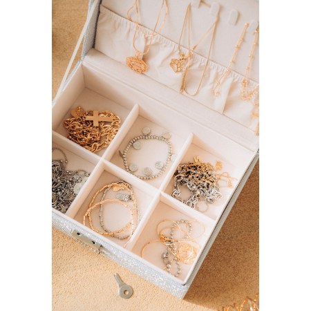 Cutie de bijuterii din argint cu cheie și zăvor - Peterson PTR-PTN SZK-11-5943 SILV [7]