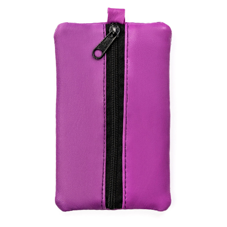 Accesorii Dama - Husă pentru chei din piele naturală de culoare violet PTR-KC-02-PDM PURPLE