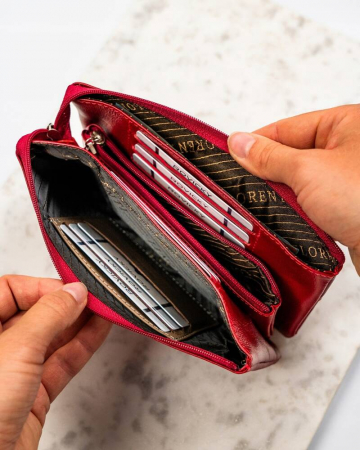 Portofel dama din piele naturala Lorenti PTR-76121-SGN-7792 RE [9]