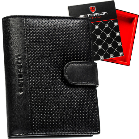Portofele Barbati - Portofel din piele naturala pentru barbati Peterson PTR-PTN N4L-DOT-9547 BL