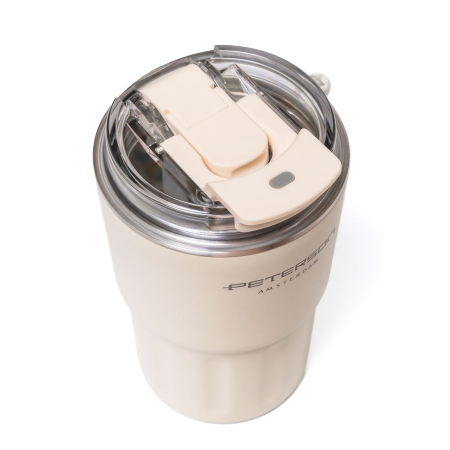 Cană termică bej din oțel inoxidabil cu pereți dubli - Peterson PTR-PTN KT-01-360 BEIGE [3]