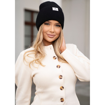Căciulă beanie de iarnă pentru femei, neagră - Peterson PTR-PTN HAT-10-5486 BLAC [1]