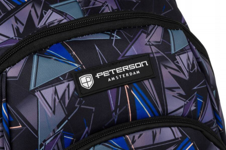 Rucsac de școală mare, multicolor, din poliester, cu port USB - Peterson PTR-PTN 77711-6654 PRT-6 [6]