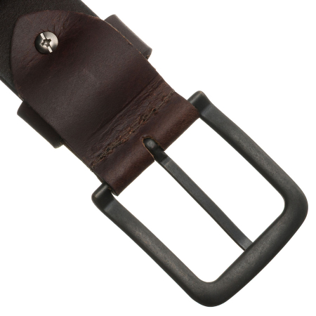 Curea bărbătească maro din piele naturală cu cataramă clasică - Peterson PTR-PTN LTP-33 [2]